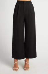 SOGNA COL Topstitch Waistband Detail Wide Leg Pants  SPA487A
